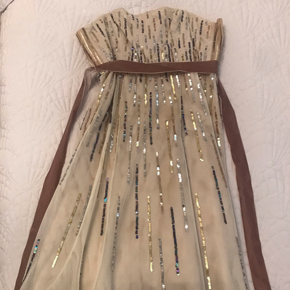 BCBGMaxAzria off shoulder tulle dress